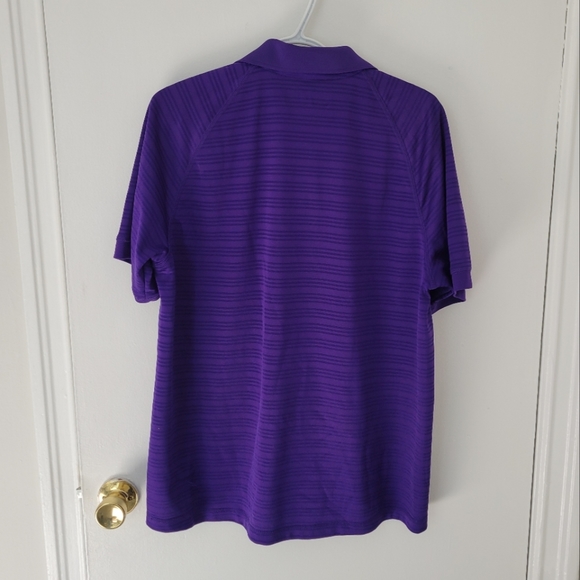 Men's Purple adidas Golf Shirt - Picture 2 of 3